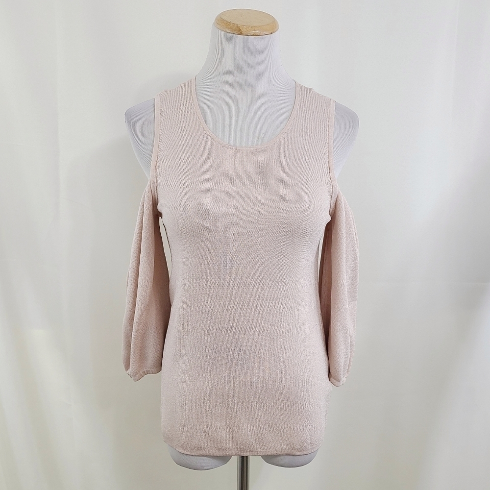 Club Monaco blush pink cold shoulder sweater Pullover Women's size medium
